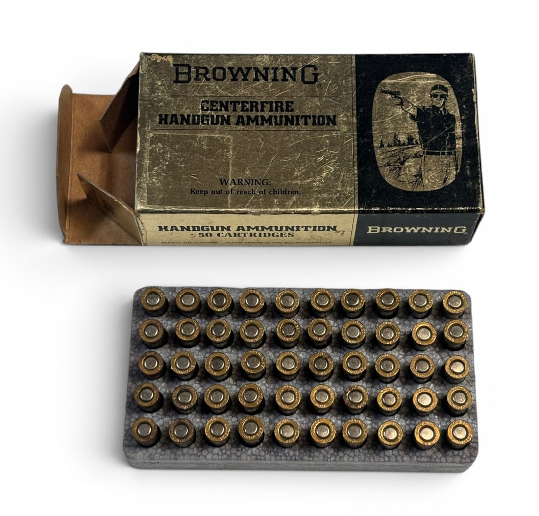 NIB Vintage Collectible 50rds. Of .25 AUTO 50gr. FMJ Browning Ammunition: See photos