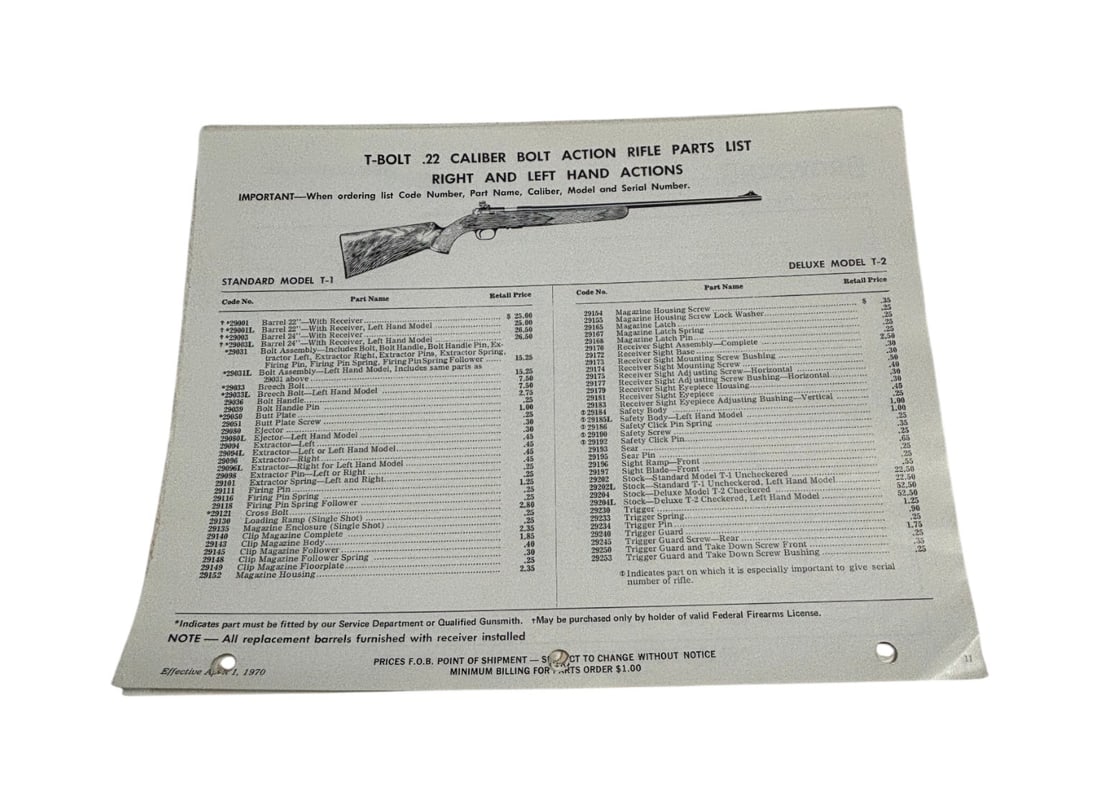 Vintage 1970 Browning Guns Hearts Price List and Record Book - 6