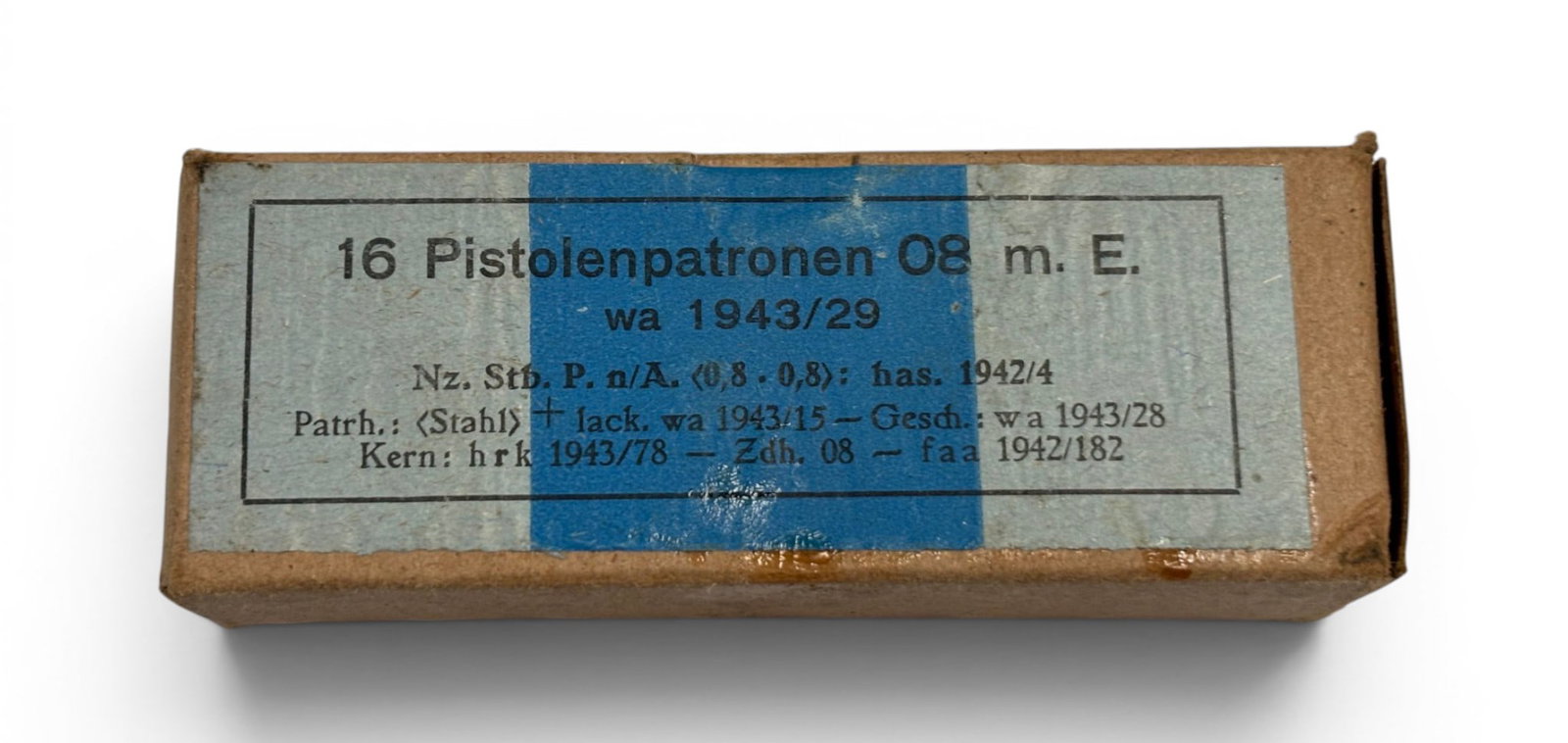 16rds. Of German WWII 1943-Dated 9mm Ammunition: See photos