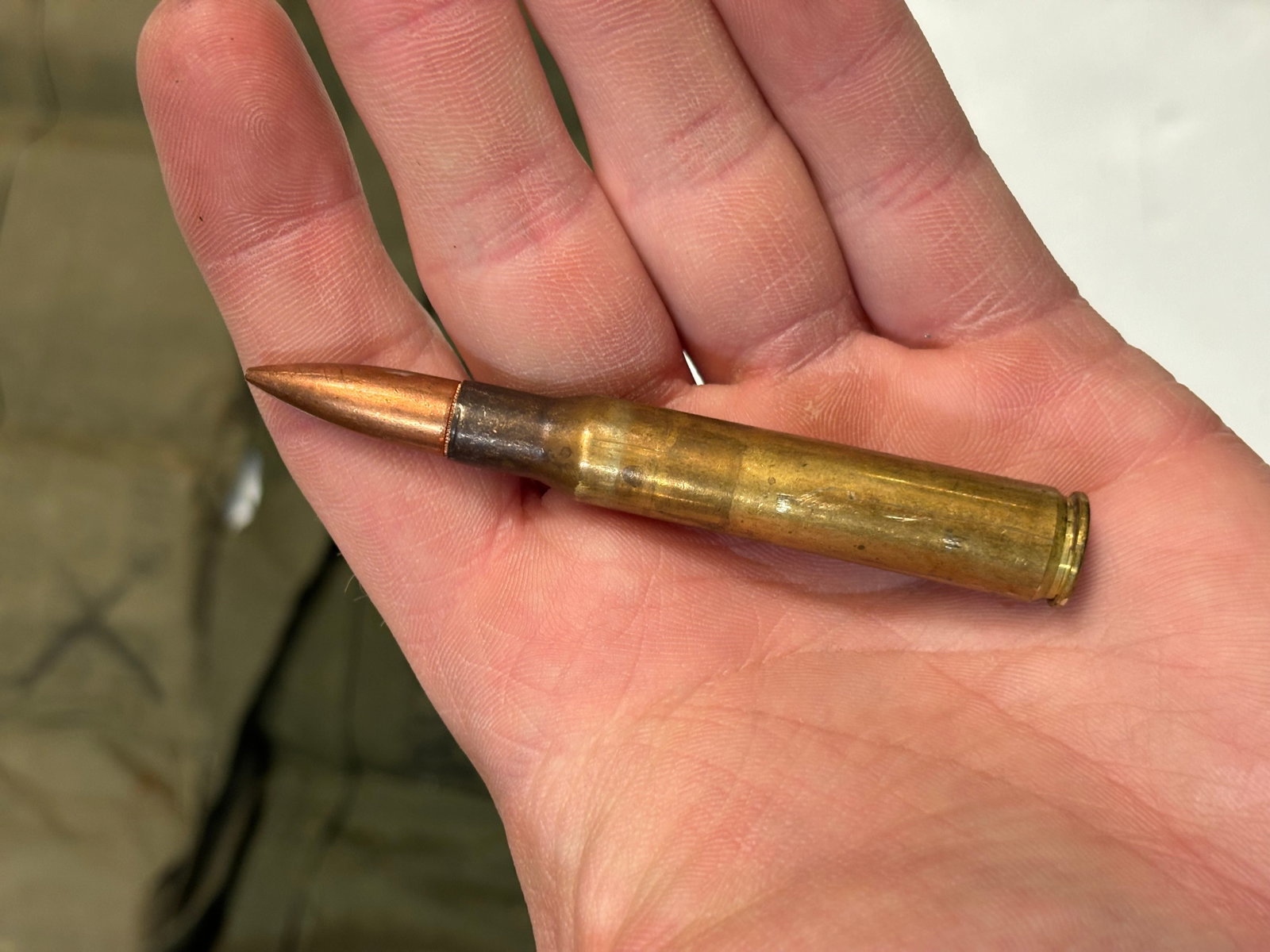 144rds. Of .30-06 Ammunition in Stripper Clips in Bandolier in .50 CAL. Metal Ammo Can - 6