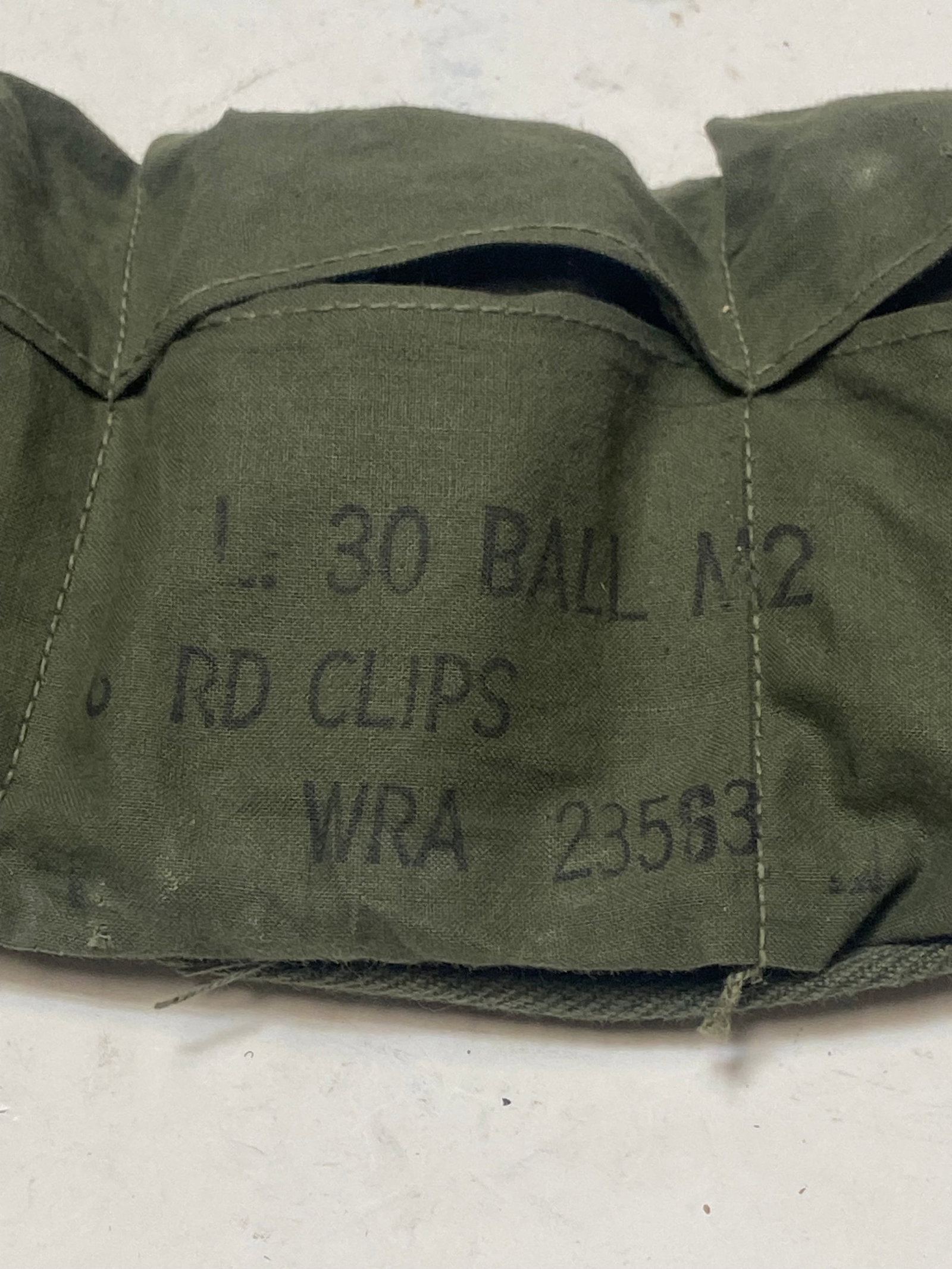 48rds. Of .30-06 Ammunition on Enbloc Clips in Bandolier - 2