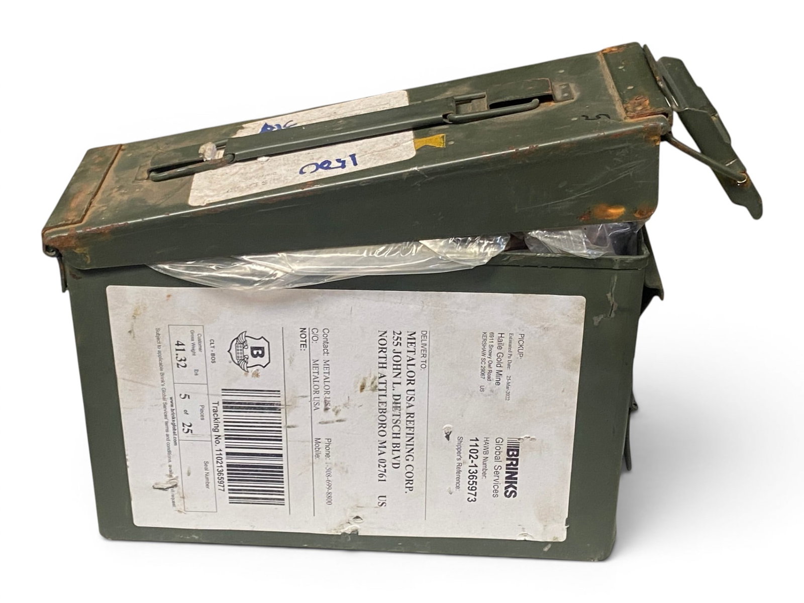 36 Lbs. of 7.62 (.310" DIA) Bullets for Reloading in Ammo Can - 2