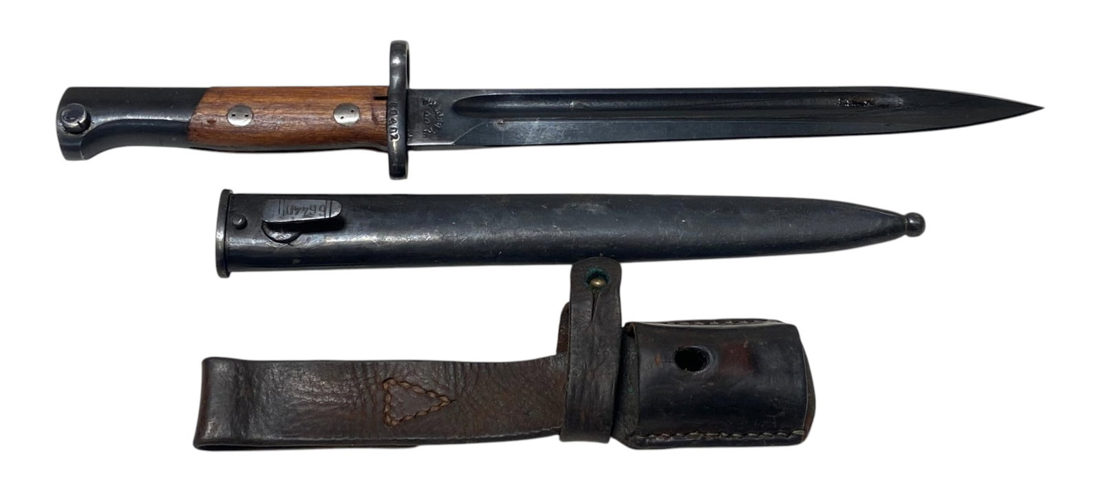 Excellent Mauser M48 Bayonet with Scabbard and Frog: Excellent condition, See photos.
