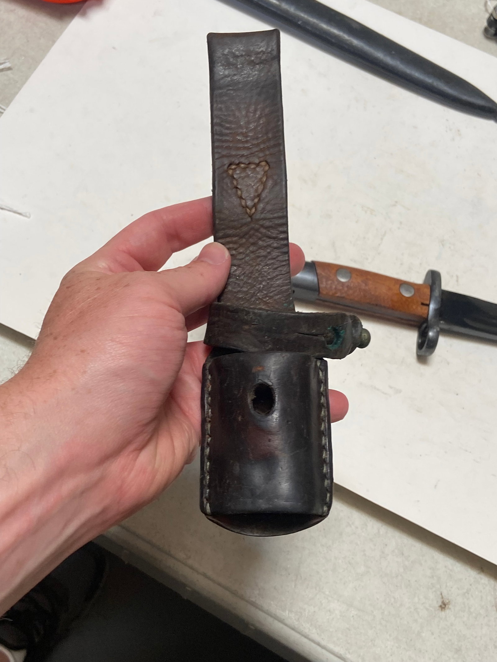 Excellent Mauser M48 Bayonet with Scabbard and Frog - 9