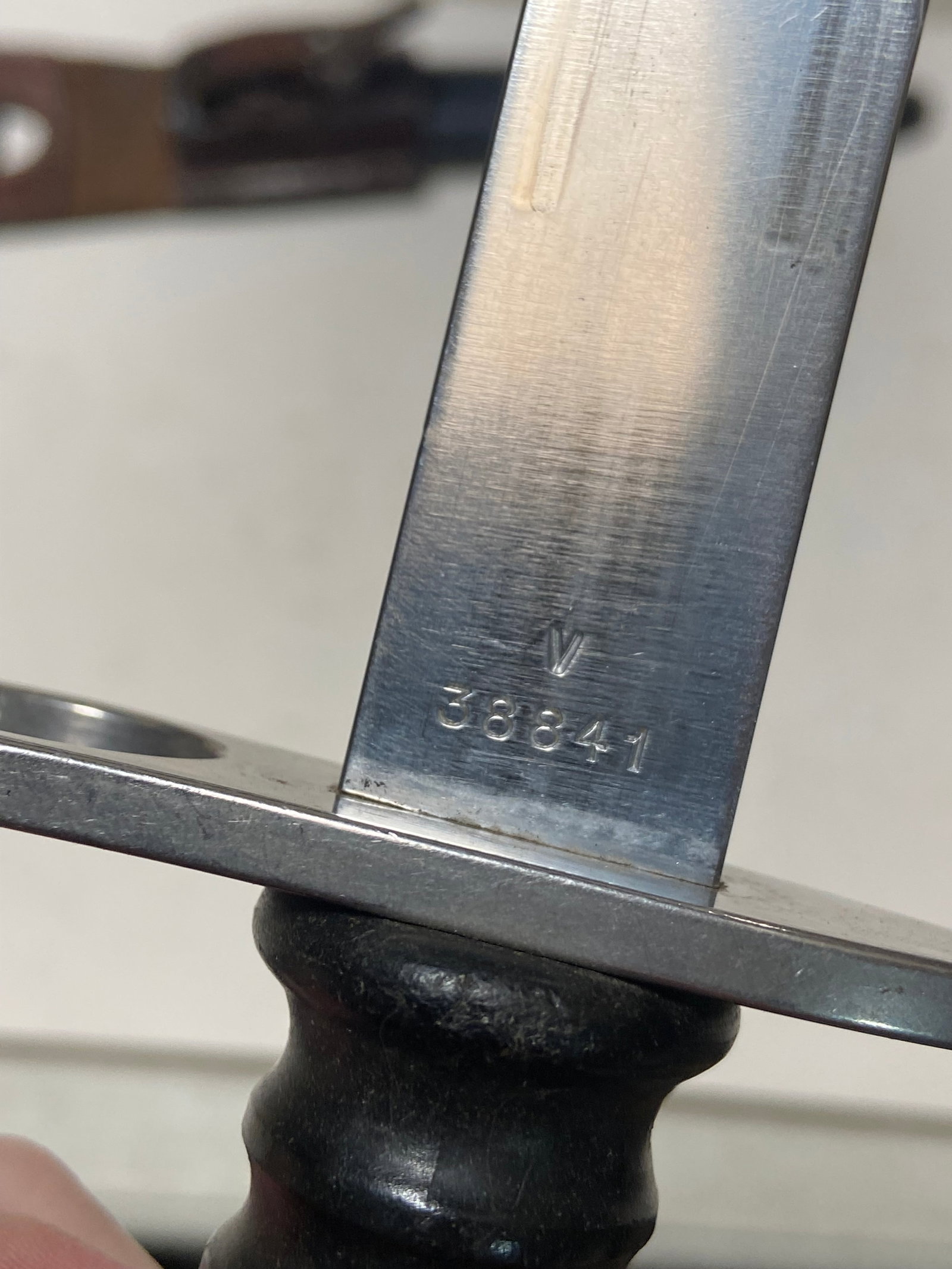 Excellent Swiss SIG Model 1957 (STG-57) Bayonet with Scabbard and Frog - 5