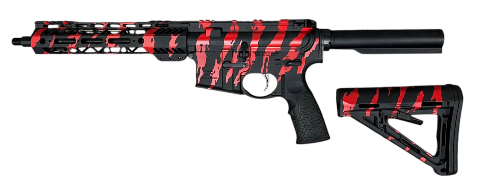 Excellent PSA PA-15 Exclusive Call of Duty “Red Tiger Camo Skin” 5.56mm Semi-Auto 10.5&# - 2