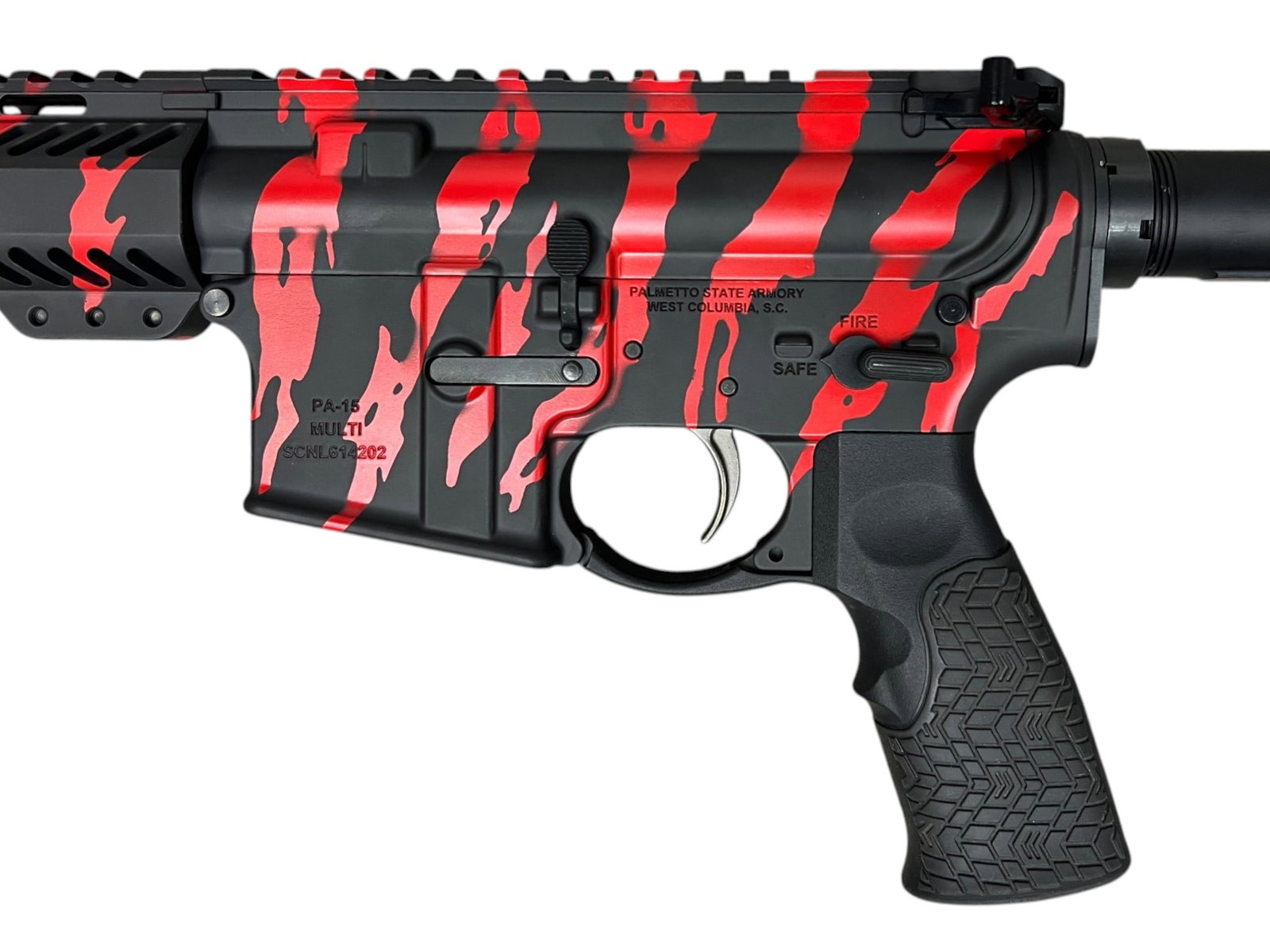 Excellent PSA PA-15 Exclusive Call of Duty “Red Tiger Camo Skin” 5.56mm Semi-Auto 10.5&# - 4