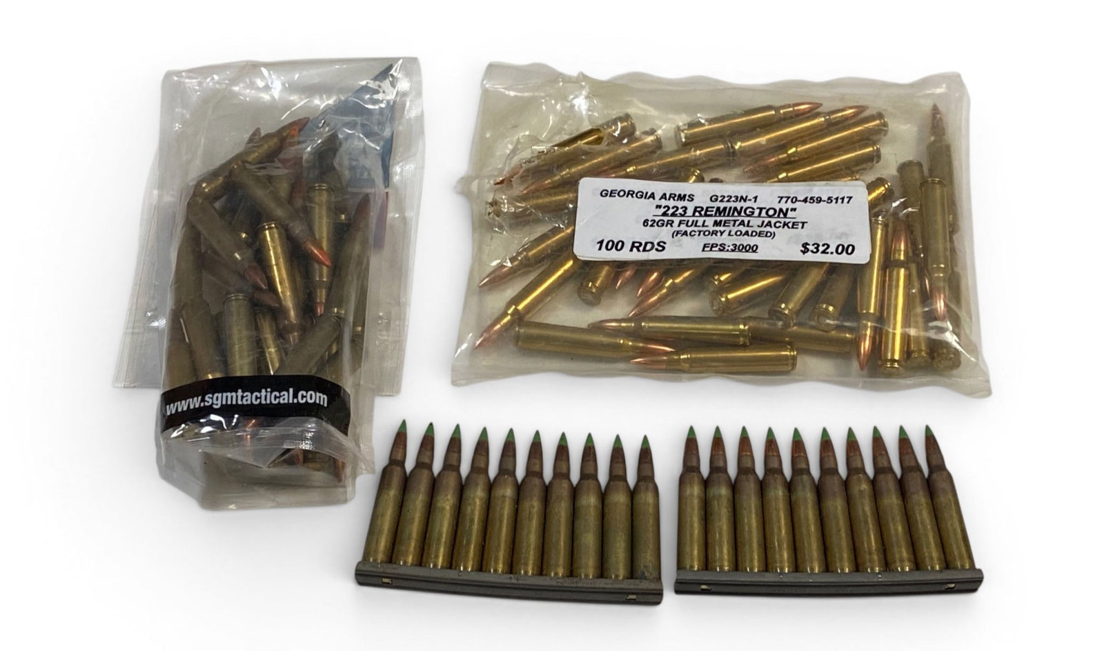 Approximately 70rds. of .223 REM. Ammunition: See photos. 20rds. on two stripper clips