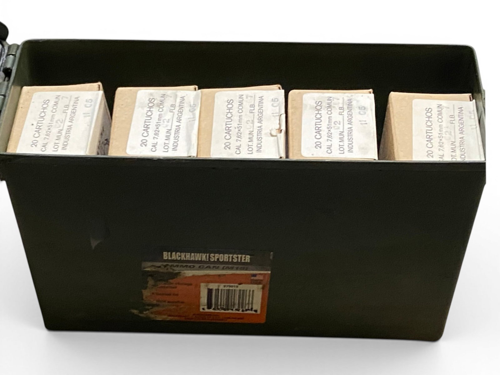 NIB 200rds. of 7.62x51mm (.308 WIN.) 147gr. FMJ Argentina Military Surplus Ammunition in Can - 2