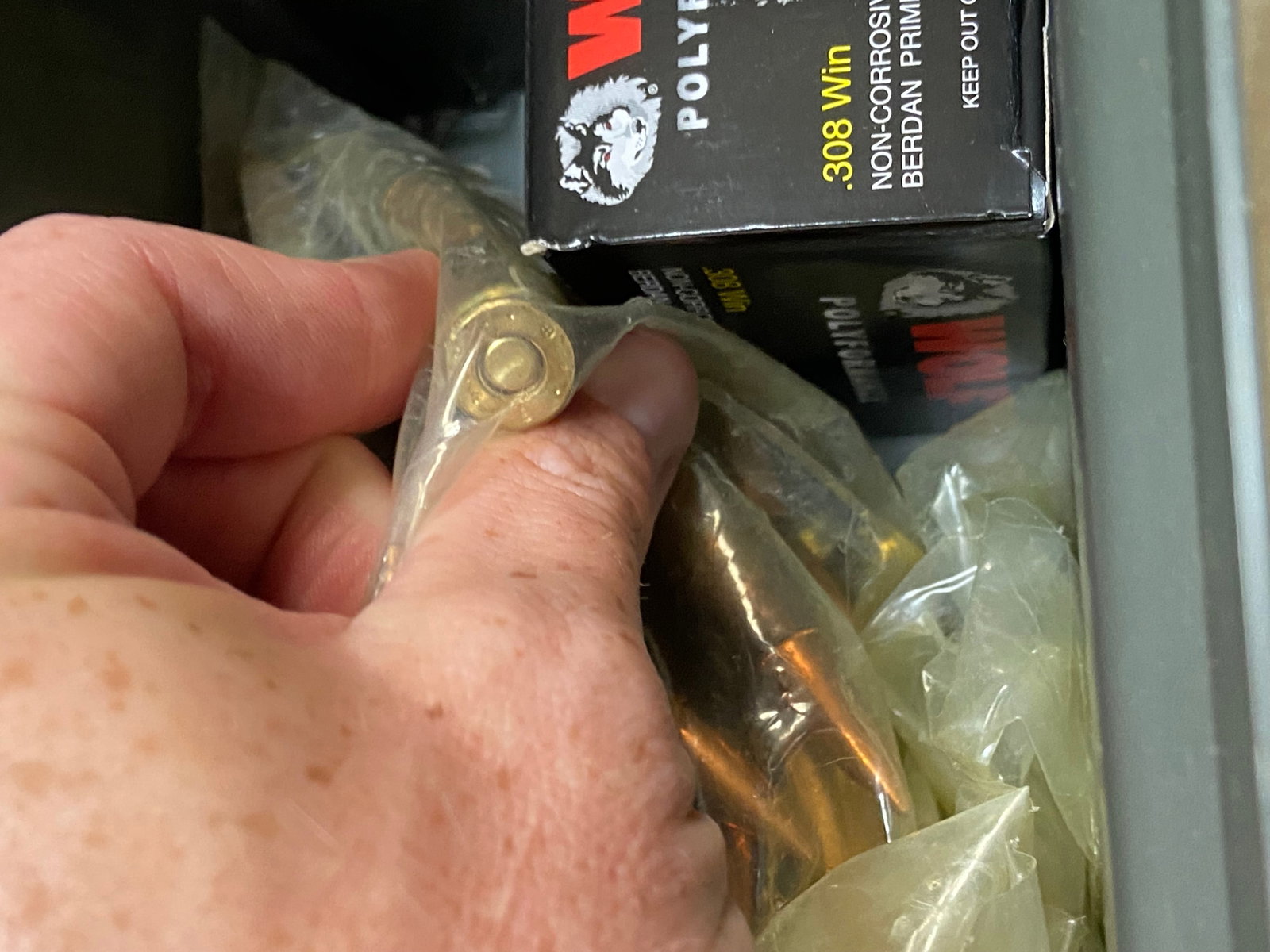 Green Plastic Ammo Can with .308 WIN. Ammunition - 3