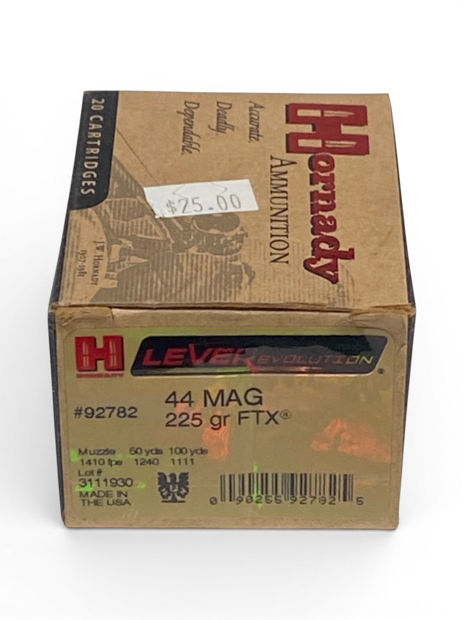 NIB 20rds. of .44 REM. MAG. 225gr. FTX Hornady LEVERevolution Quality Ammunition : One box of high quality expensive .44 REM. MAG. Ammunition