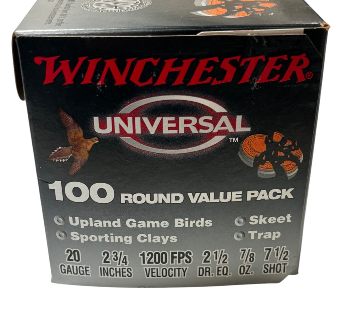 Unopened 100rd. Value Pack 20 GA. 2-3/4" Winchester Universal Shotgun Ammunition - 2