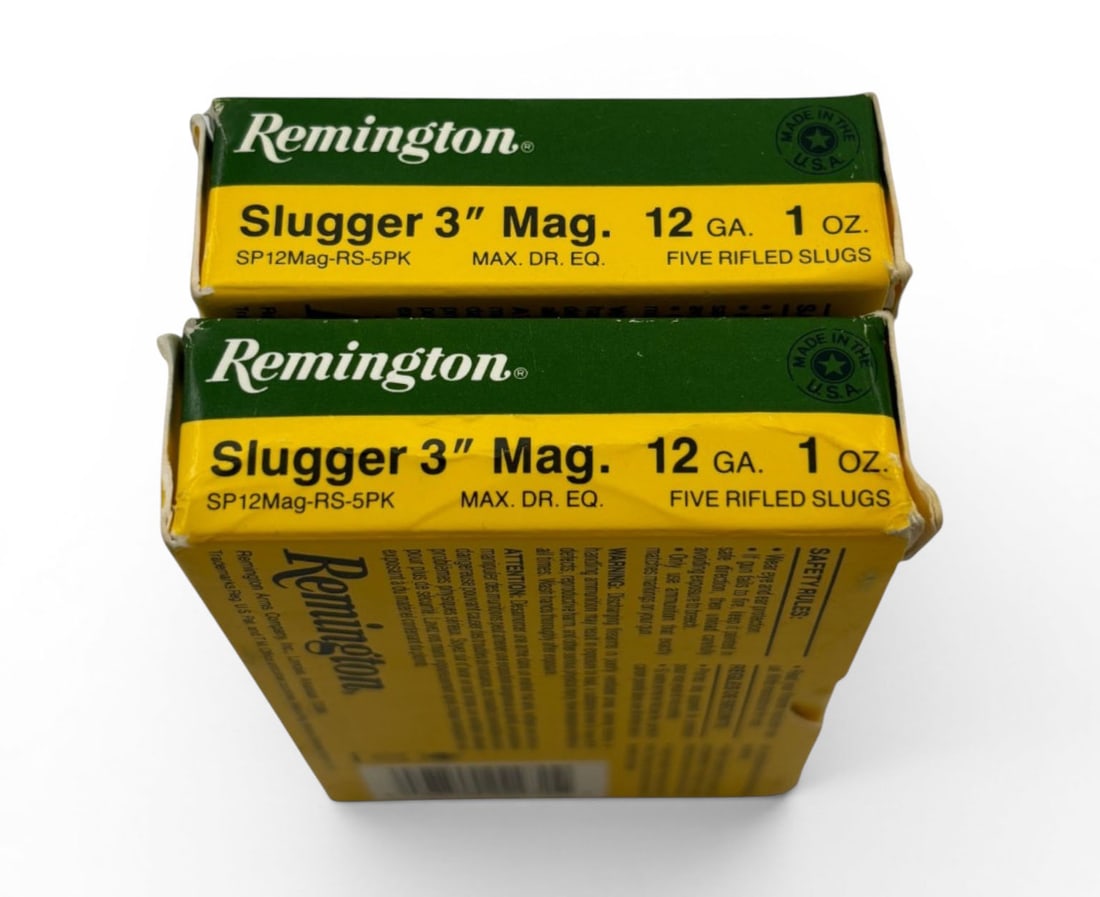 10rds. Of 12 GA. 3" Remington Slugger 1 oz. Magnum Rifled Slug Shotgun Ammunition (1 of 2)