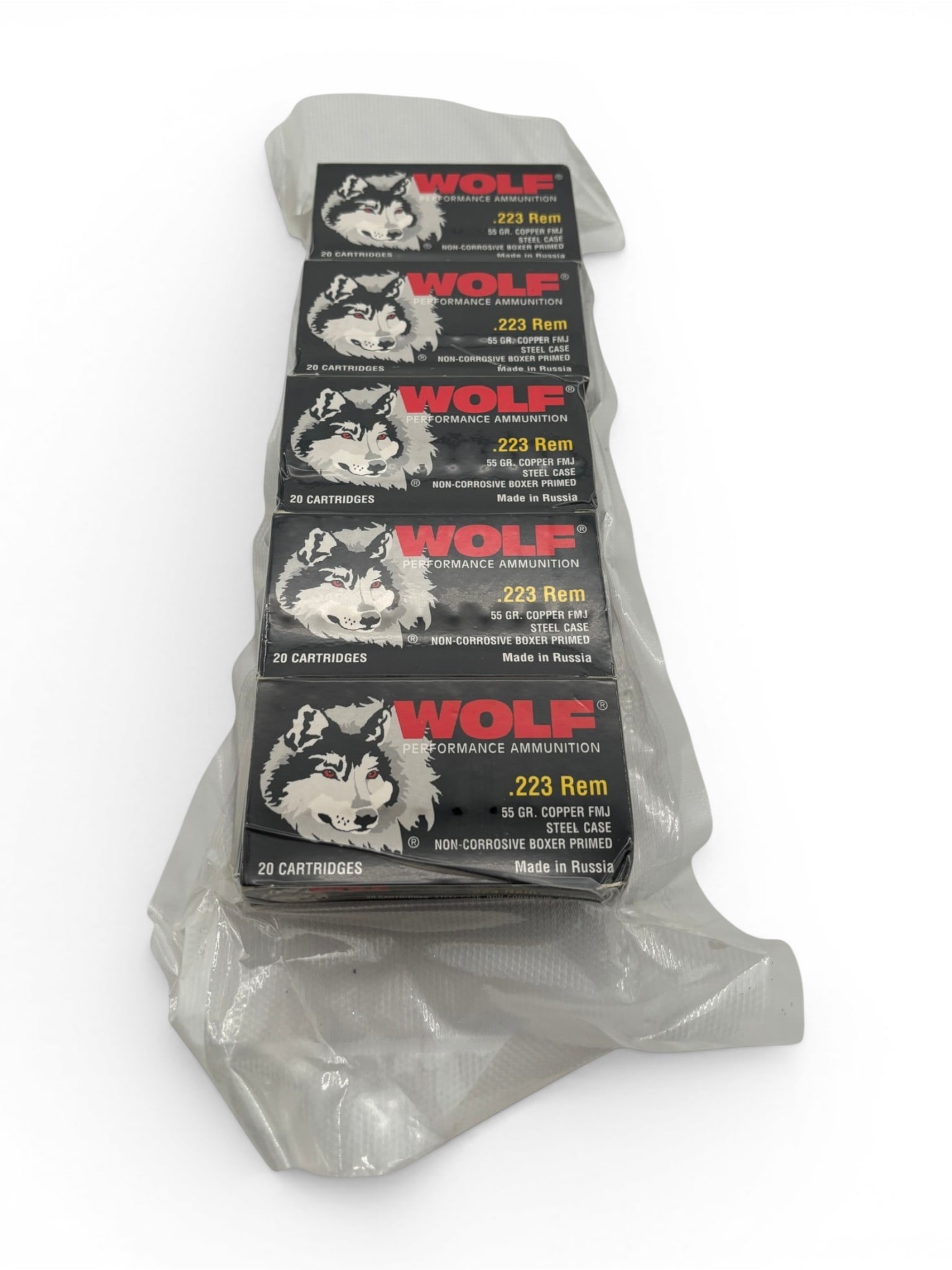200rds. Of .223 REM. 55gr. Steel Case Wolf Ammunition: See photos