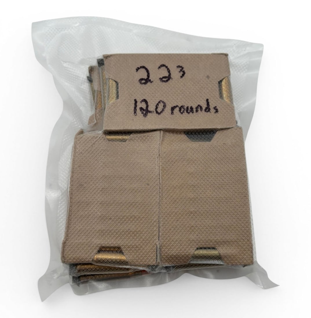 120rds. Of .223 REM. On Stripper Clips: See photos