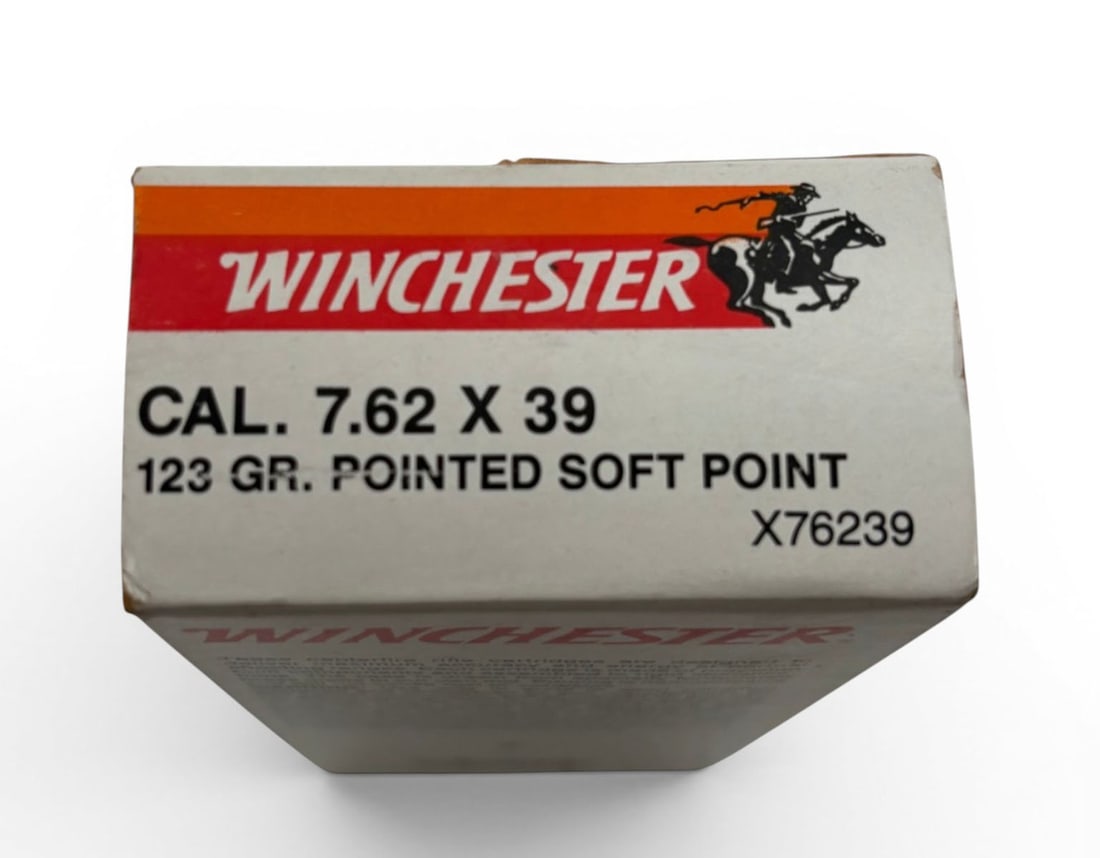 20rds. Of Winchester 7.62x39 123gr. Pointed SP Ammunition - 2