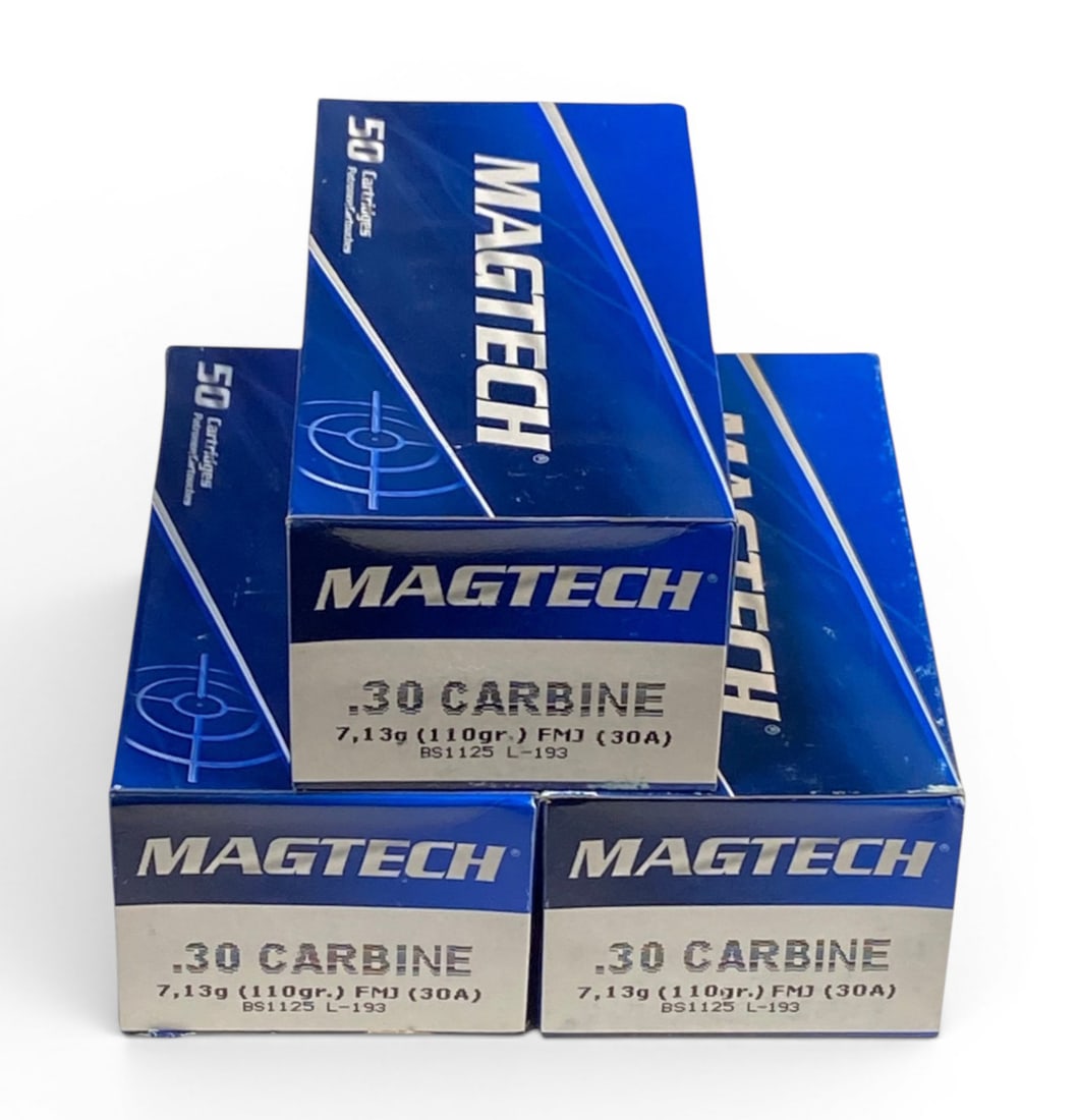 150rds. Of Magtech .30 CARBINE FMJ Ammunition: See photos