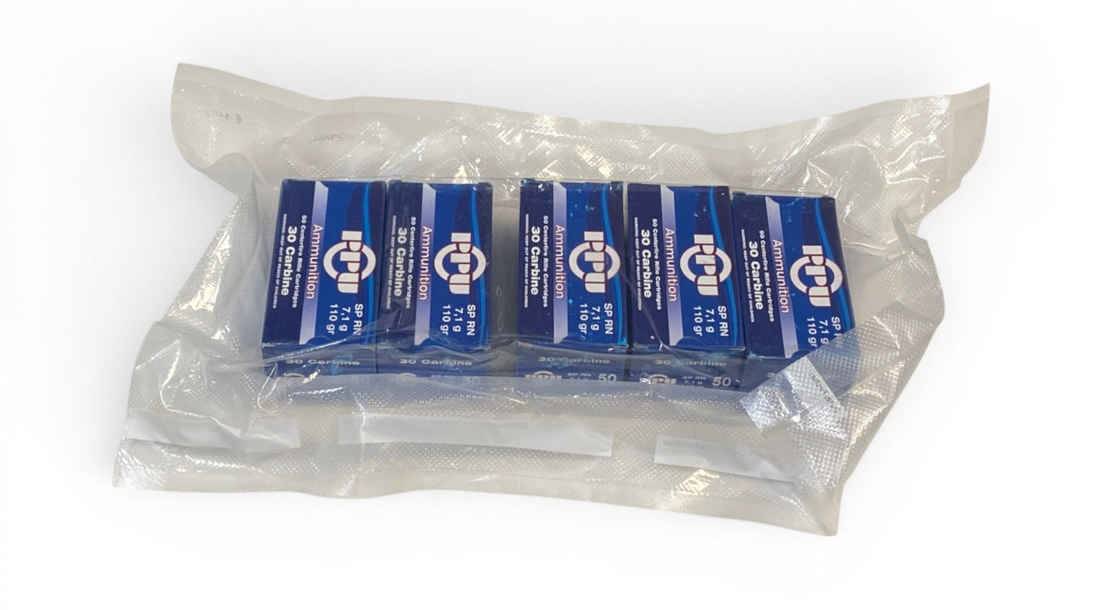 250rds. Of .30 CARBINE 110gr. SP PPU Ammunition (1 of 1)