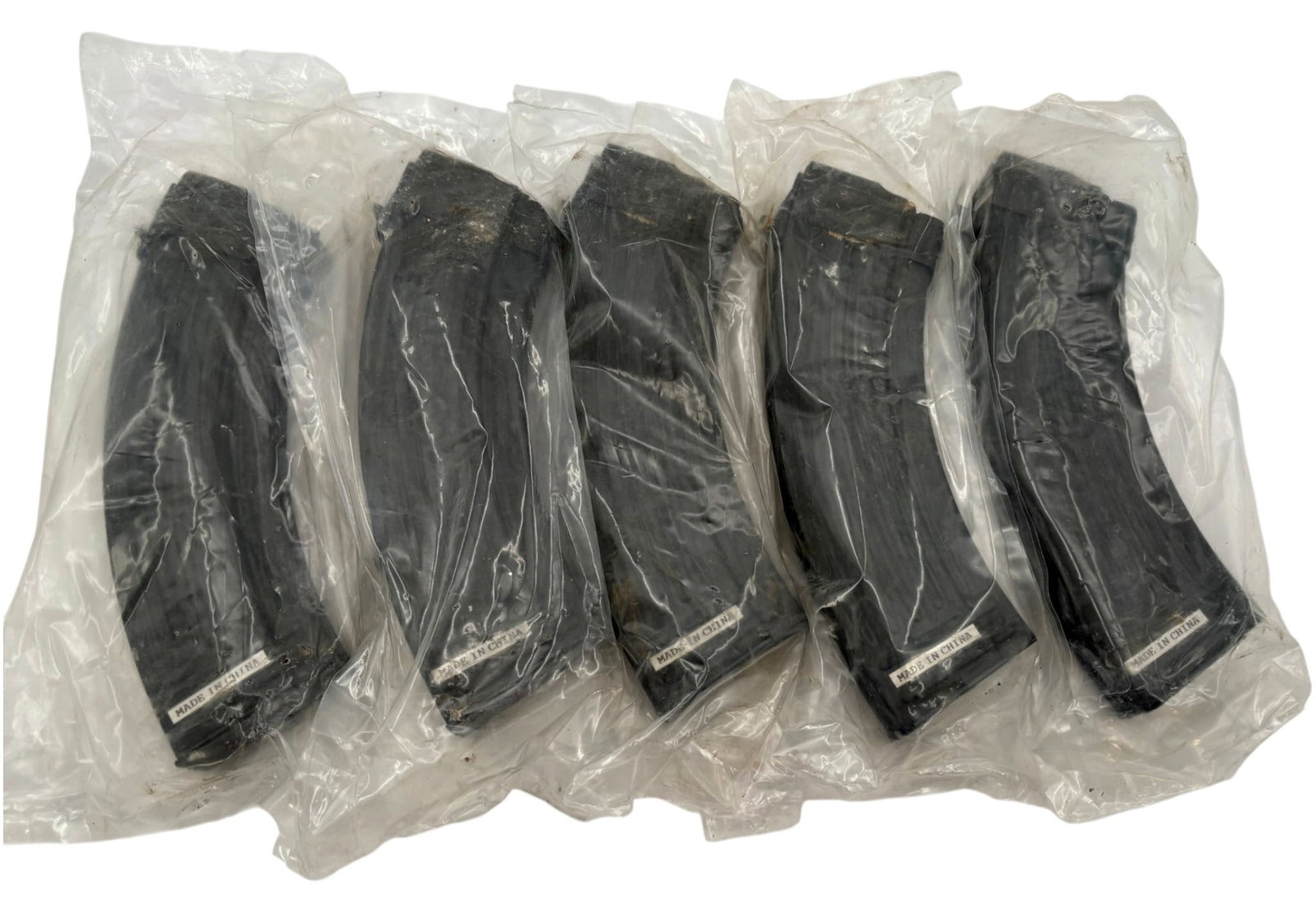 (5) Chinese Manufactured AK47 7.62x39 Steel Magazines: See photos
