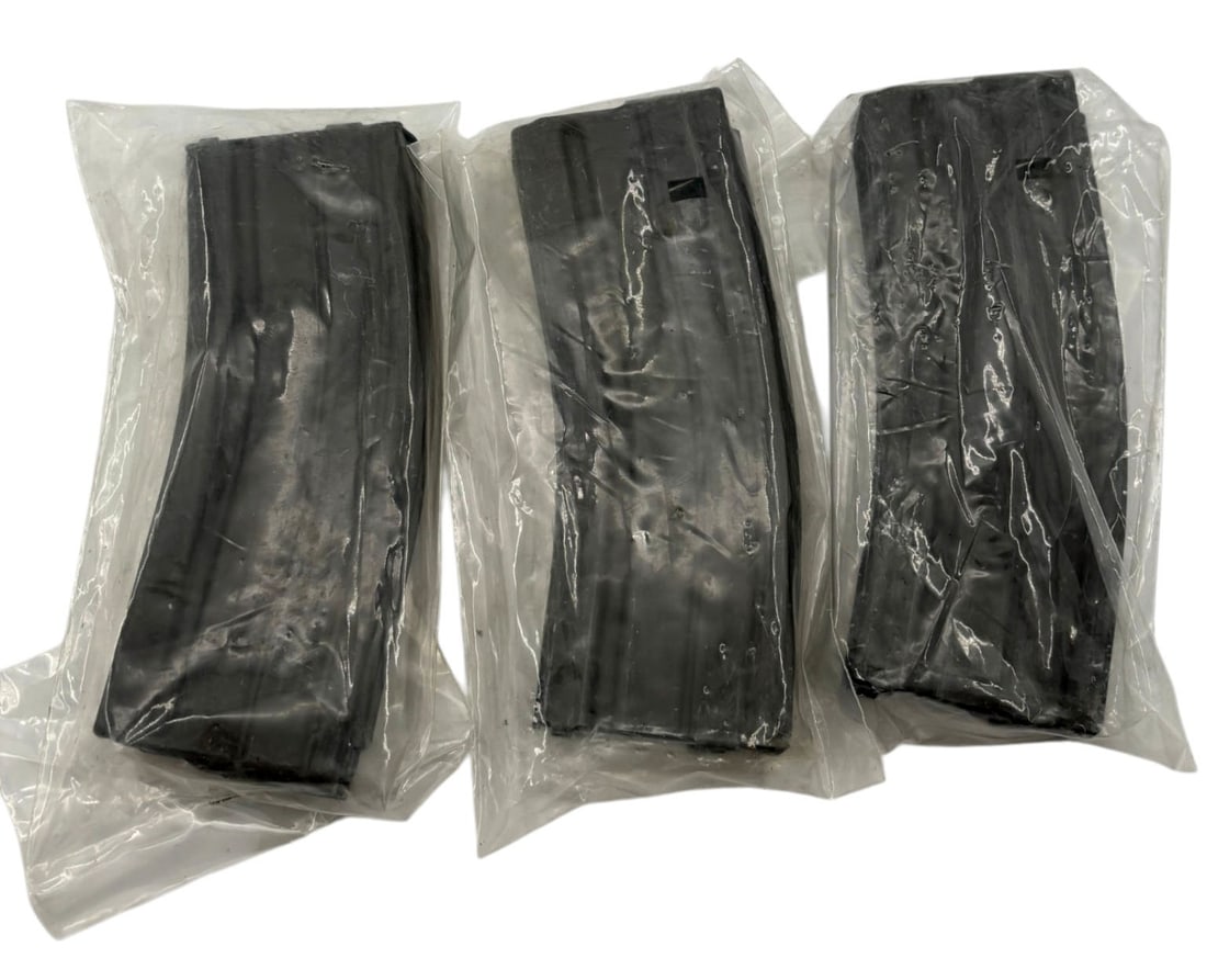 (3) Unmarked 5.56 AR15 Magazines in Package: See photos