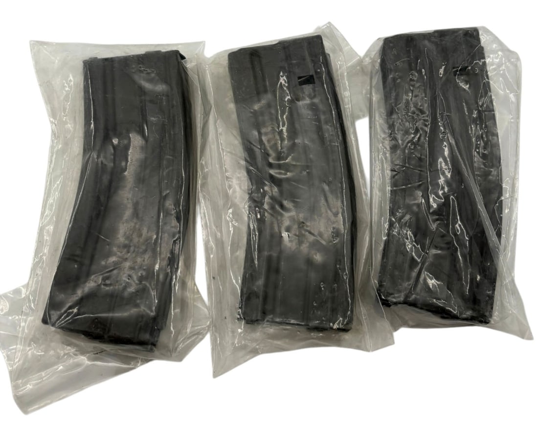 (3) Unmarked 5.56 AR15 Magazines in Package: See photos