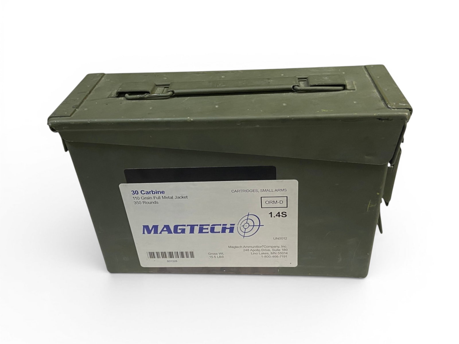 .30 CAL. Metal Ammo Can and Med Kit filled with 8.5 Lbs. of Various Ammo - 2