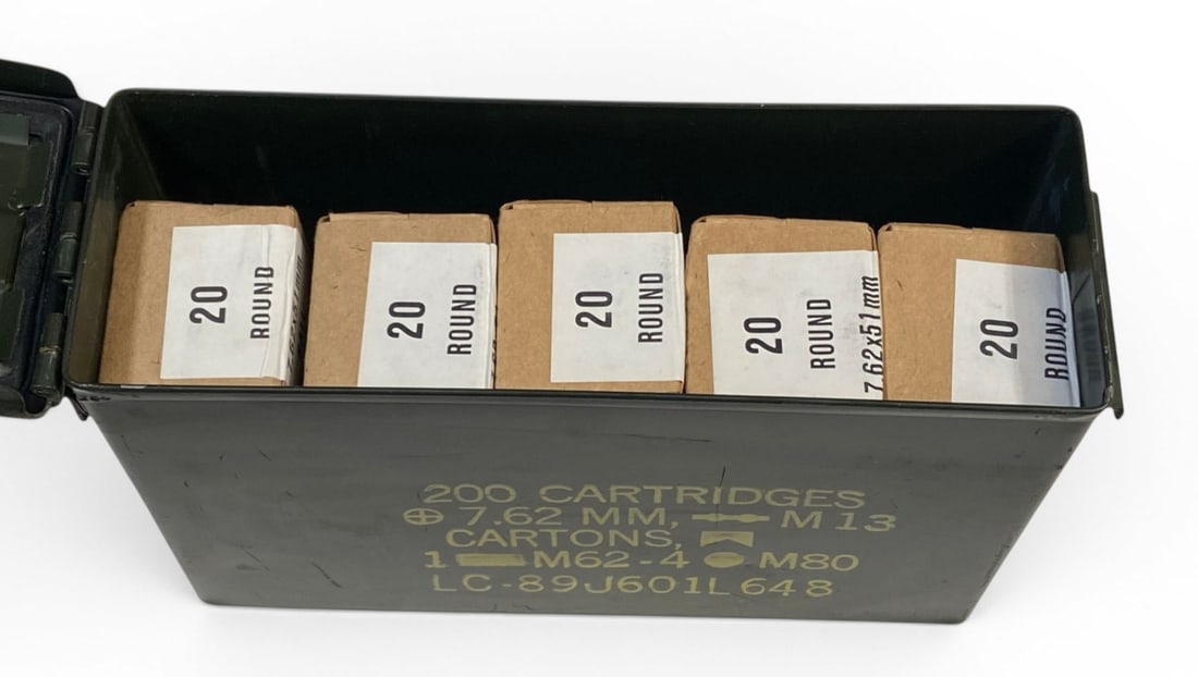 200rds. of 7.62x51mm Ball Ammunition in Ammo Can - 2