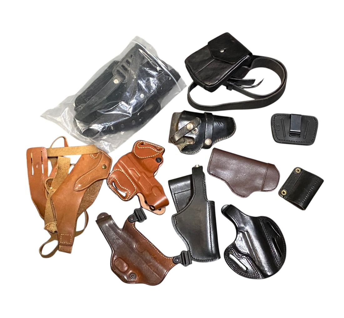 Lot of (9) Nice Leather Handgun Holsters (1 of 20)