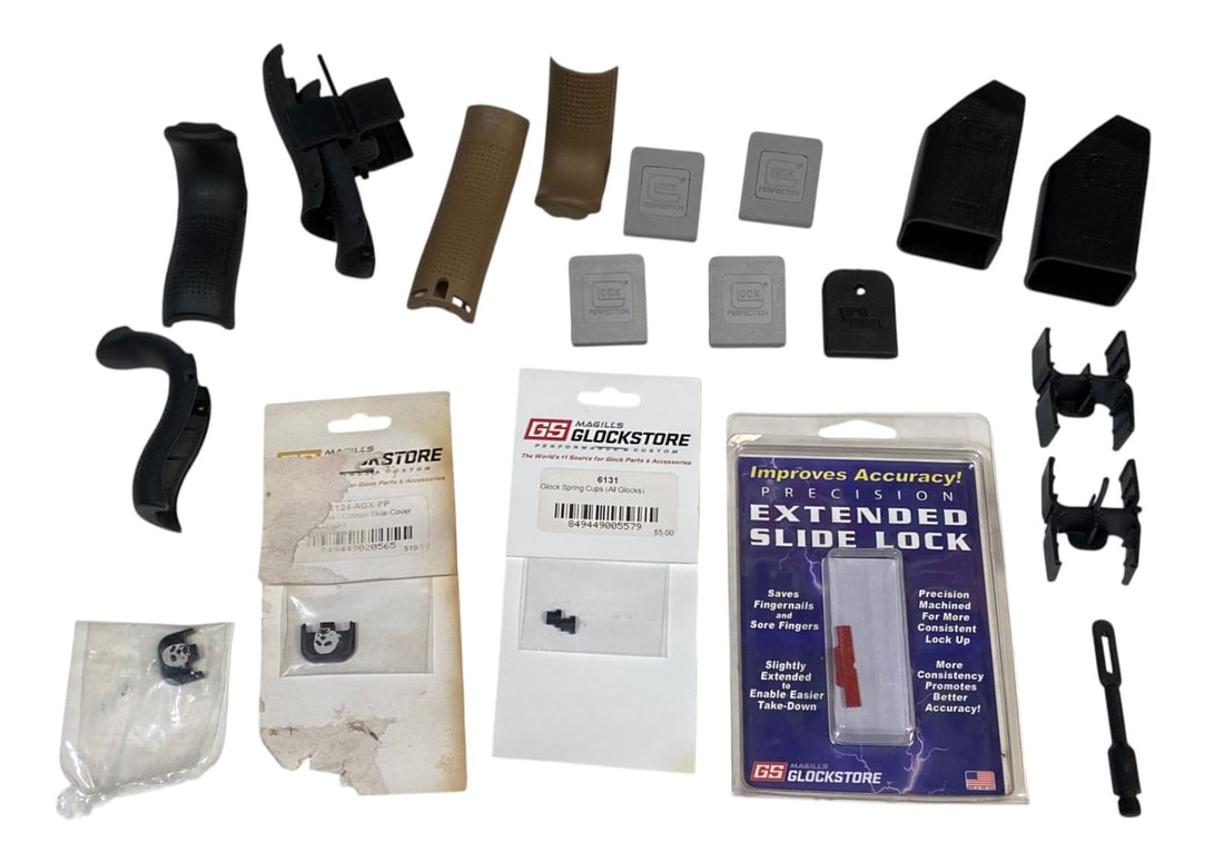 Lot of Various Glock Accessories - Slide Lock, Slide Cover and More: See photos for what’s all here