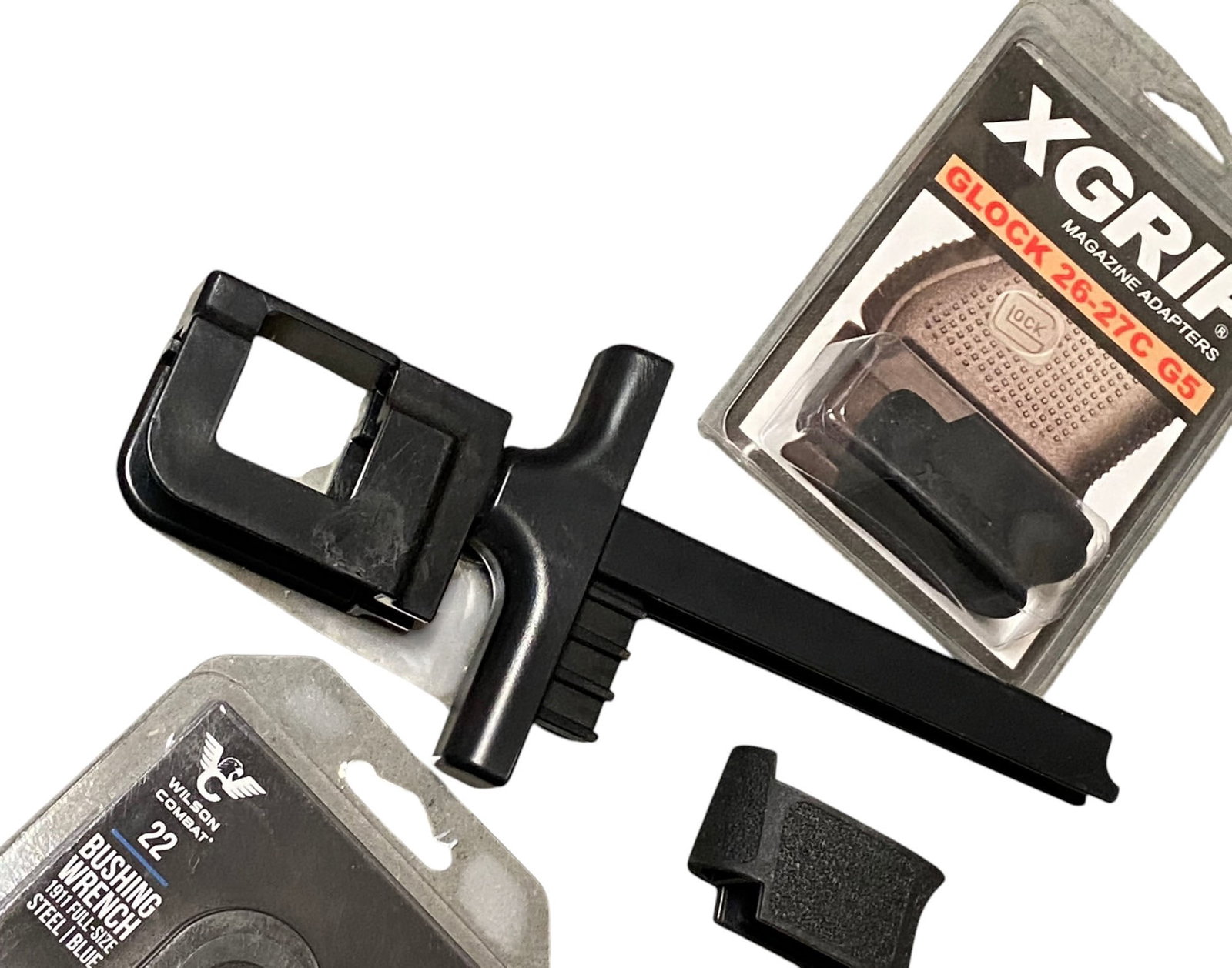 Large Lot of Glock Pistol Accessories - Mag Extensions, Mag Sleeves, Firesight Set and More - 9