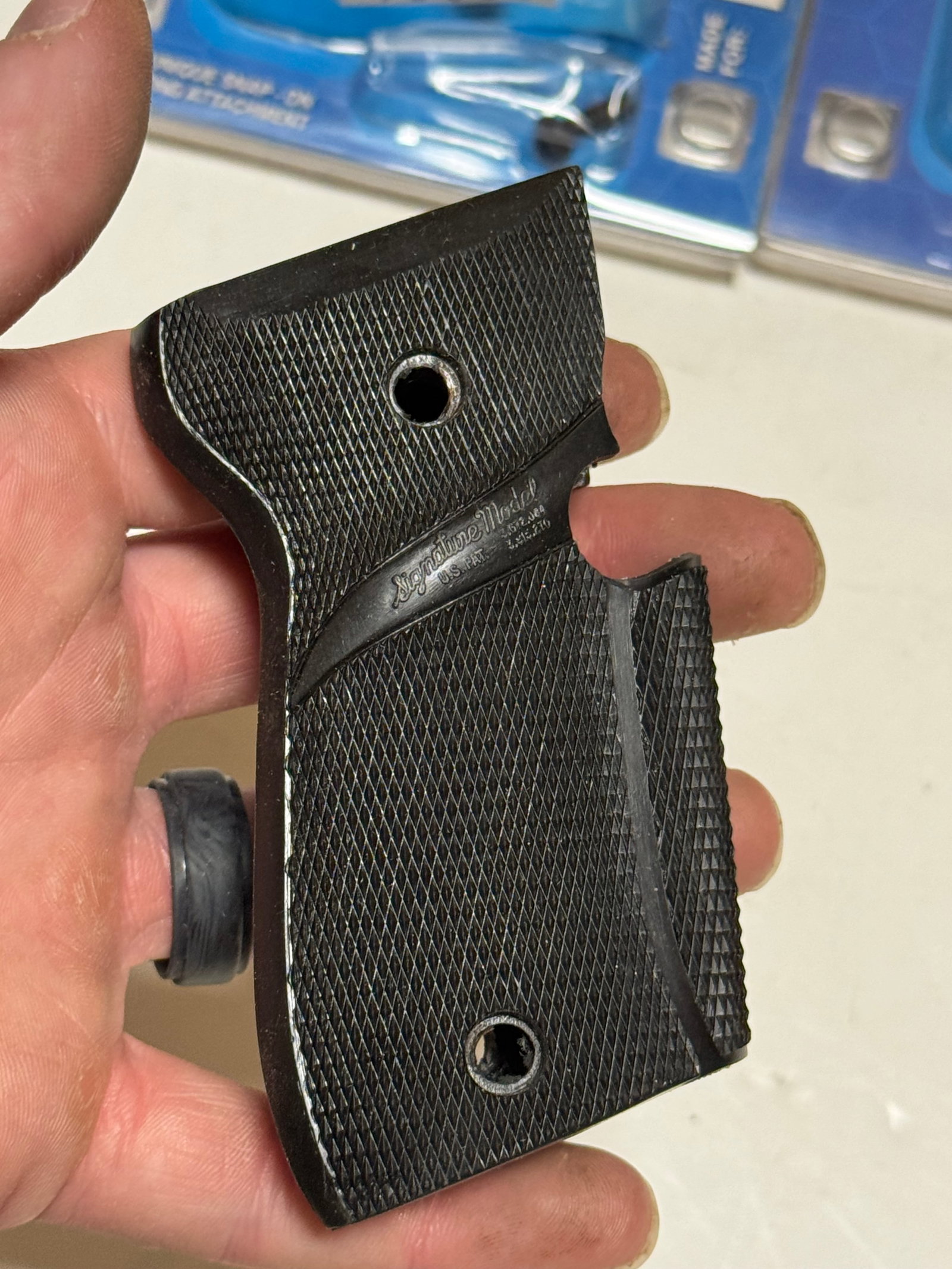 (3) NIB Hogue Automatic Pistol Stocks and (1) NIB Pachmayr Signature Model Handgun Grips - 7