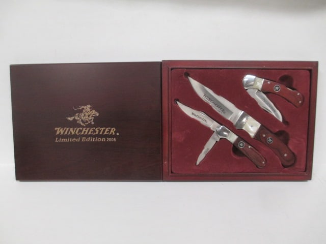 2008 Winchester Limited Edition 3 Knife Collector Set in Wood Presentation Box (1 of 11)