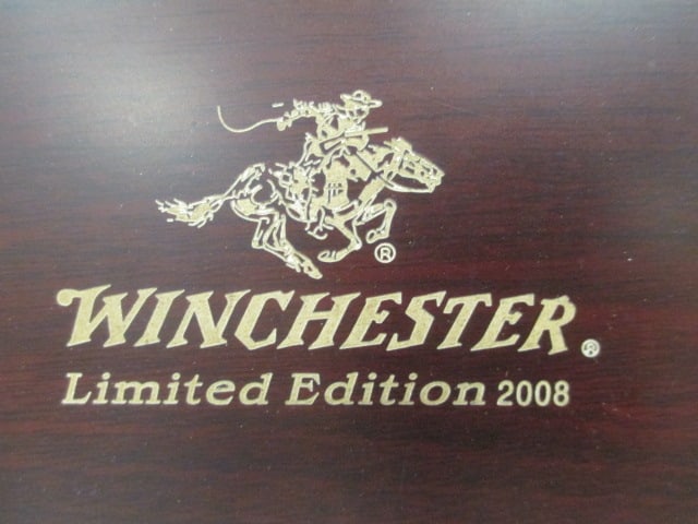 2008 Winchester Limited Edition 3 Knife Collector Set in Wood Presentation Box - 2