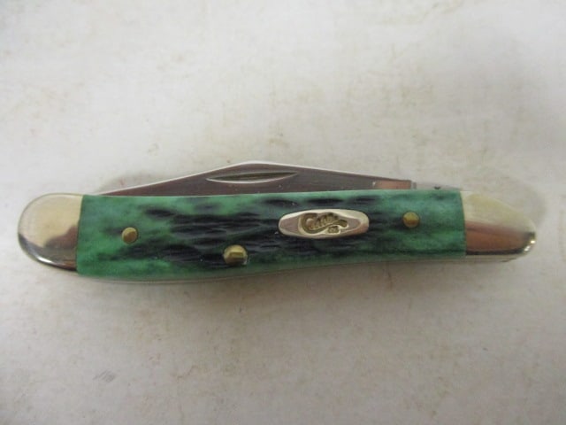 2018 Case Pocket Worn Bermuda Green Bone Peanut Knife in Original Box - 2