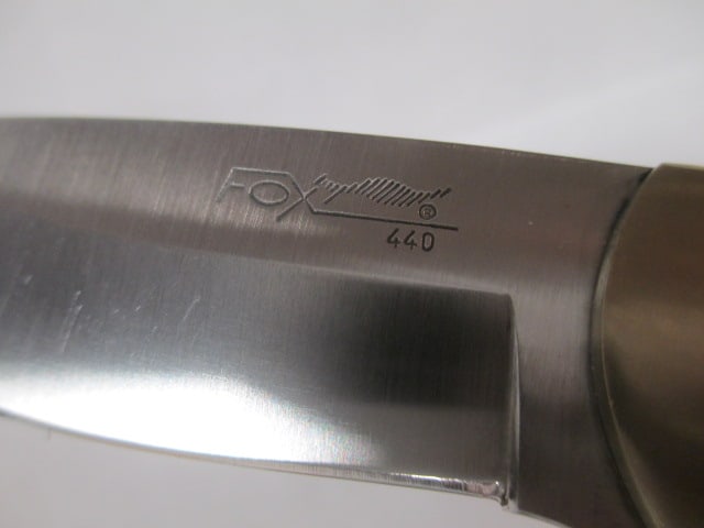 Fox Knives Stag Handle Fixed Blade Knife with Leather Sheath in Original Box - 3