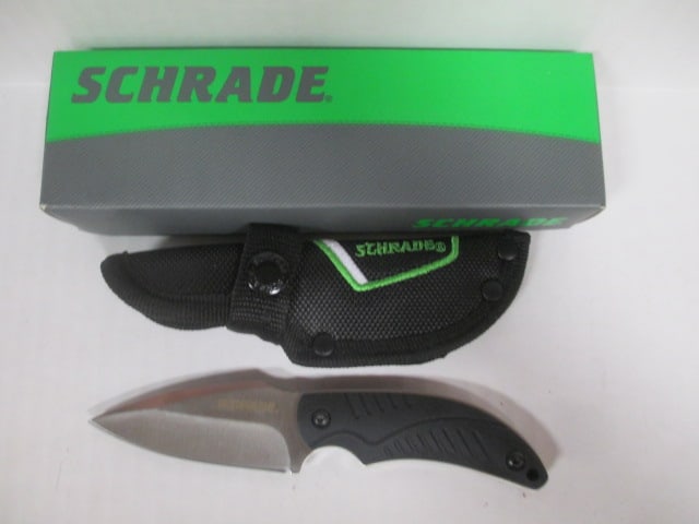 Schrade Fixed Blade Knife in Canvas Sheath in Original Box: #SCHF66