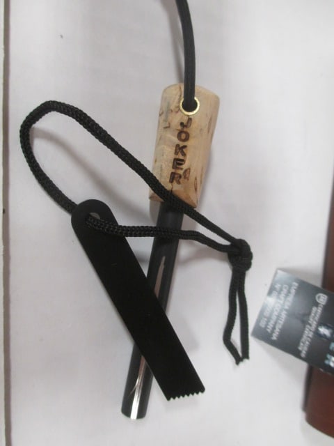 Joker Hand Crafted Sporting Cutlery by J. Sabater "Ember" Cork Handle Fixed Blade - 10