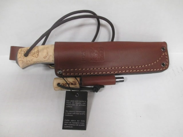 Joker Hand Crafted Sporting Cutlery by J. Sabater "Ember" Cork Handle Fixed Blade - 11