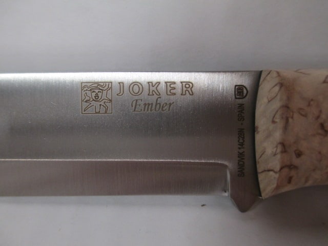 Joker Hand Crafted Sporting Cutlery by J. Sabater "Ember" Cork Handle Fixed Blade - 3