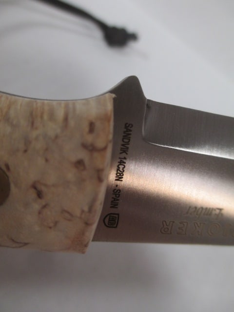 Joker Hand Crafted Sporting Cutlery by J. Sabater "Ember" Cork Handle Fixed Blade - 4