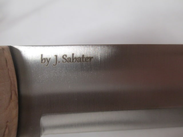 Joker Hand Crafted Sporting Cutlery by J. Sabater "Ember" Cork Handle Fixed Blade - 5
