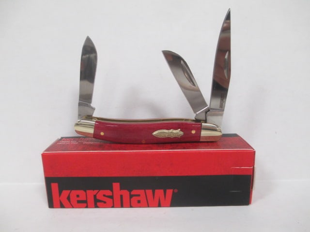 Kershaw "Brandywine-RB" 3 Blade Folding Knife in Original Box: Model 4382RB