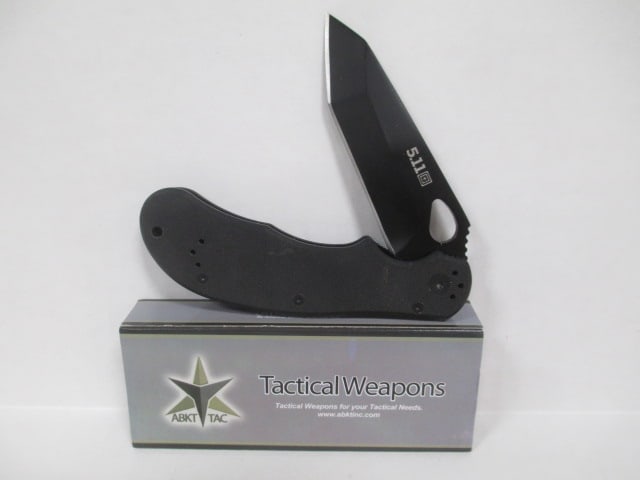 ABKT TAC Tactical Weapons Thumb Holde Folding Knife with Belt Clip in Original Box: .
