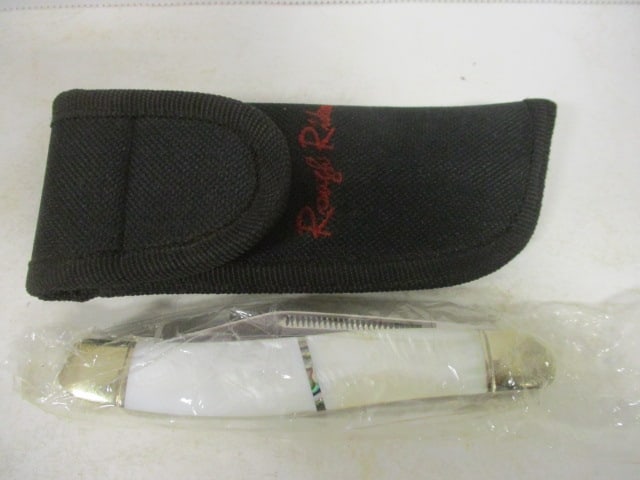 Rough Rider "Always Ready!" Mother of Pearl Handle 3 Blade Folding Blade Knife (1 of 4)