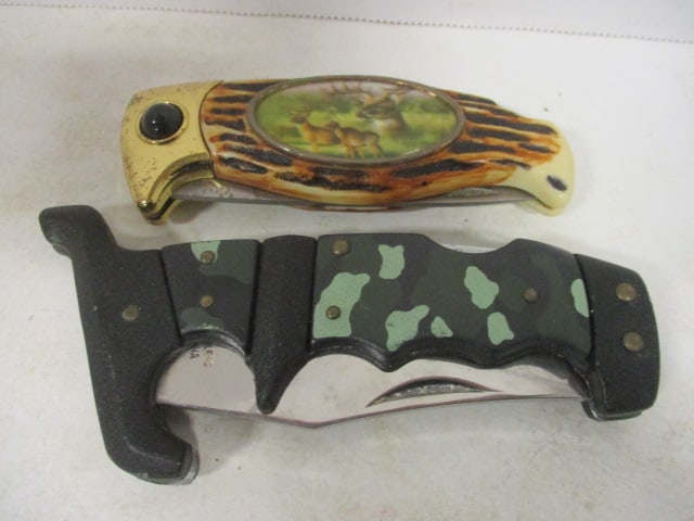King Stone Collections Folding Lock Blade Knife with Simulated Stag Handle with (1 of 7)
