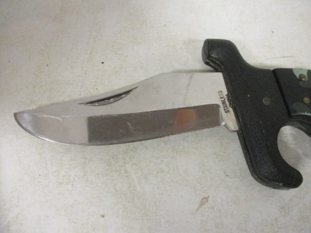 King Stone Collections Folding Lock Blade Knife with Simulated Stag Handle with - 6