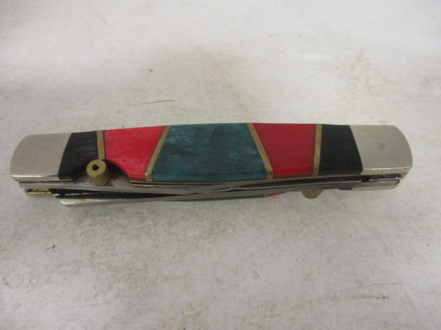3 Tone Wood Handle Pocket Knife (1 of 4)