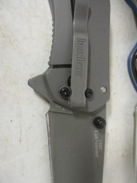 Kershaw and Timber Wolf Thumb Stub Folding Blade Knives with Belt Clips - 3