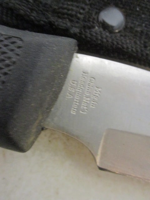 Maxam Hunting Knife with Gut Hook in Canvas Sheath and Hall's Pro Edge - 4