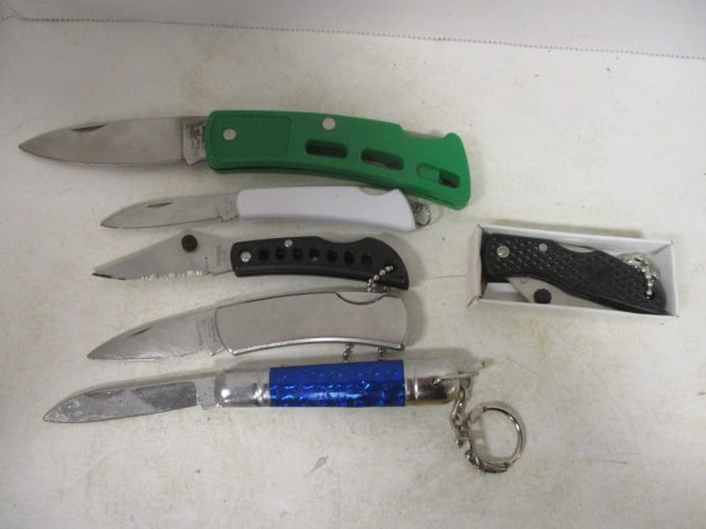 Six Folding Blade Knives - 2
